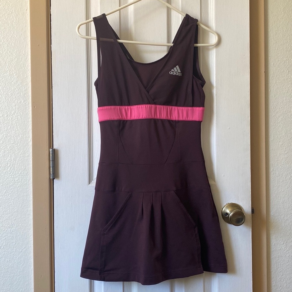 Adidas tennis dress chocolate & pink Climacool